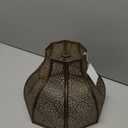 Exquisite Eight-Petal Lotus Metal Cover with Etched Chrysanthemum Pattern in Antique Bronze and Gold Finish for Table Lamp Floor Lamp Fits Living Room Bedroom ALUCSET Metal Lamp Shade