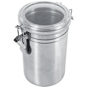 Stainless Steel Storage Containers With Lids Airtight Tea Container Stainless Steel Kitchen Sealing Fresh Jar Food Storage Container For Sugar Tea Coffee Beans Canister With Clear Lid And Locking Clam