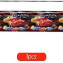 52Pcs Cars Birthday Party Supplies, Party Decorations Set Include Banner, Backdrop, Balloons, Hanging Swirls, Cake Cupcake Toppers, Tablecloth for Boys Girls Cars Theme Party