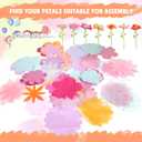 FURNIPLAS Fabric Flower Bouquet Toy Accessories Set, DIY Flowers Making Toy for Stem Refill Kit, Art & Crafts Flower Press Supply Kits, Birthday Christmas Gift for Age 4-8 Girl (Main Kit Not Included)