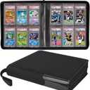Graded Card Binder, 6 Pocket Slab Binder, Holds 60 Graded Slabs, PSA Slab Case, Ringless PSA Cards Binders with Hand Strap and Side Label Pocket, Premium Graded Card Holder for PSA, CGC Slabs, 36.2 x 36.5 x 8 cm