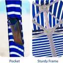 AMMSUN Beach Cabana, 6.5'6.5' Beach Canopy, Easy Set up and Take Down, Cabana Tent with Sand Pockets, Instant Sun Shade with Side Wall, Siesta Stripe