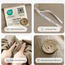 JELLYMONI 100% Washed Cotton Duvet Cover King Soft, Breathable Linen-Look Bedding with Natural Wrinkle Texture, Button Closure, 3-Piece Set (Dusty Khaki, 104"x90")