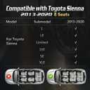 Floor Mats Compatible with Toyota Sienna 2013-2020(Only 8 Seats),All Weather Protection Duarble TPE Cargo Liner with Backrest Mats Accessories for Sienna 2013 2014 2015 2016 2017 2018 2019 2020