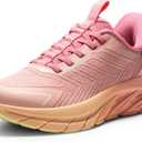 Women's Slip On Walking Shoes Running Comfortable Tennis Breathable Non Slip Athletic Gym Workout Cross Training Fashion Sneakers (7, Pink/Orange)