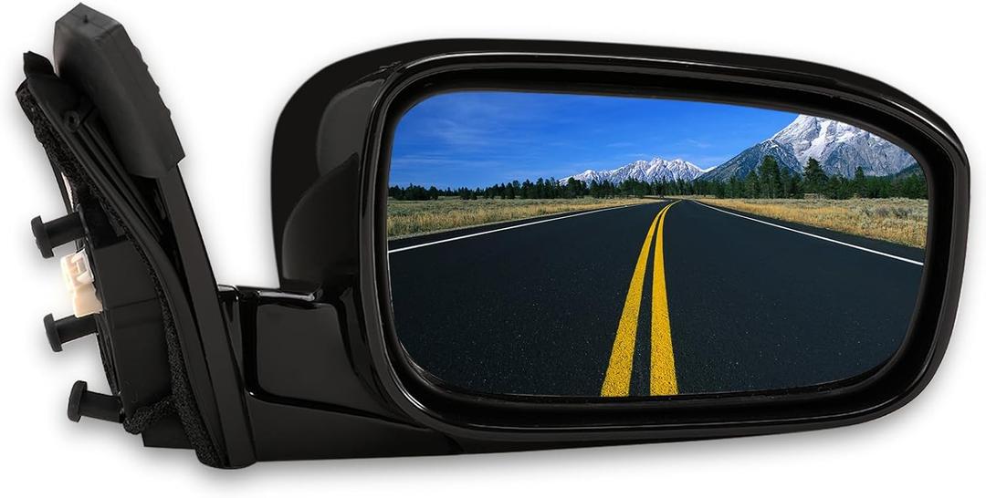 Right Passenger Side Rear View Mirror Replacement for Honda Accord LX/EX/SE 2003 2004 2005 2006 2007 - Rearview Mirror with 5pins, Power Adjustment, Heating. OEM: 76200-SDA-A11, 76200-SDA-A13 (Black)