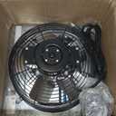 iLiving 10" Wall Mounted Shutter Exhaust Fan, Automatic Shutter, with Thermostat and Variable Speed controller, 65W, 820 CFM, 1200 SQF Coverage Area Silver (ILG8SF10V-ST)