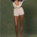 Women's Floral Lace Drop Waist Booty Shorts Skinny Y2k Summer Mini Shorts (S)