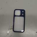 JETech Case for iPhone 17 Pro 6.3-Inch, Shockproof Phone Bumper Cover, Solid Color Matte TPU Frame, Anti-Scratch Clear Back (Dark Blue)