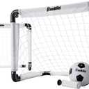 Franklin Sports Kids Mini Soccer Goal Set - Backyard/Indoor Mini Net and Ball with Pump - 22" x 17"