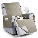 VANSOFY 100% Waterproof Recliner Chair Covers, Recliner Cover Non-Slip Dog Chair Cover Furniture Protector Washable Slipcover with Pocket, Elastic Straps for Pets, Dogs(Khaki, 25")