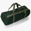 24" Grill Accessory Storage Bag, Tools Storage for Outdoor Grilling, Thick Canvas Double Zipper Utensil Carry Bag for Camping Hiking Barbecue, Dark Green