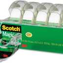Scotch 6122 Magic Tape & Refillable Dispenser, 3/4-Inch x 650-Inch, 1-Inch Core, Clear, 6/Pack