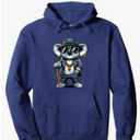 Urban Jungle Koala: Exclusive Gangster Koala Pullover Hoodie Blue 2XL