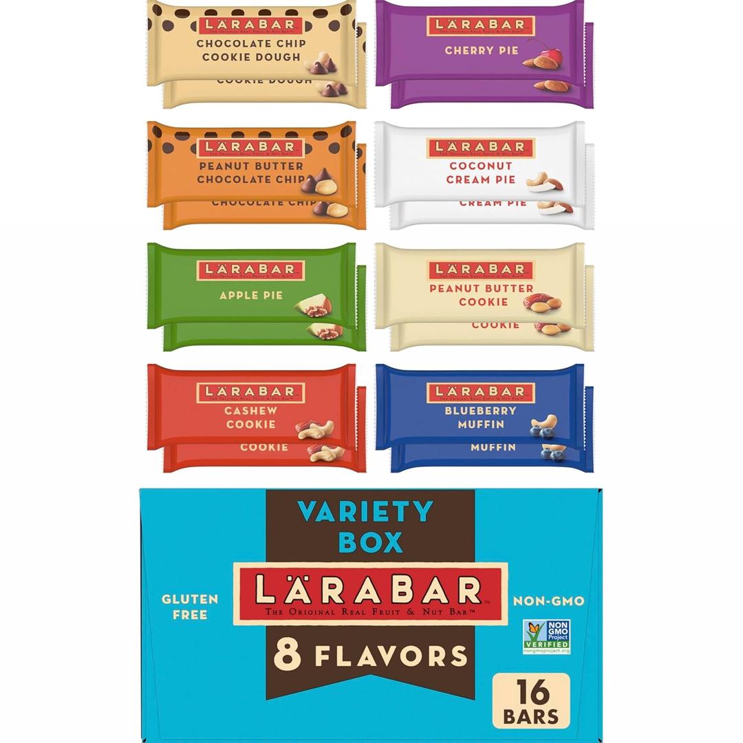 Larabar Variety Pack, Gluten Free Vegan Fruit & Nut Bars, 1.7 oz, 16 ct (EXP 03/29/26)