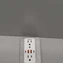 JcBlaon Outlet Extender Surge Protector - 6 Outlet Splitter with 4 USB Ports (2 USB C), Multiple Plug Expander Wall Charger, 3 Sided Multi Plug Wall Adapter Power Strip for Home Office Kitchen Travel (White)