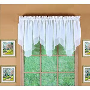 Today's Curtain Emelia Original Voile Ascot 25", White, 40" W x 25" L