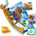 Dinosaur Triceratops Fossil Digging Kit for Kids 6+, 2-in-1 Dig & Build Educational Toy, Excavation Adventure with Paintable Model, Complete Paleontology Gift Set