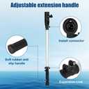 Outboard Tiller Extension Handle, 26 to 43 Inches Adjustable Length, Tiller Handle Extension for Ergonomic Anti-Slip Grip for Effortless Steering, Compatible with Most Ship Types Under 30 Horsepower