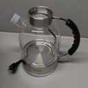 ASCOT Electric Kettle, Glass Electric Tea Kettle Gifts for Men/Women/Family 1.6L 1500W Borosilicate Glass Tea Heater, with Auto Shut-Off and Boil-Dry Protection (Silver)