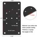 6 Pack Flat Post Base Plates, 6.5" x 3.5" for Nominal 4x4 Wood Posts, Fence & Deck Repair