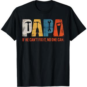Blue Color (Size XL) Papa If He Cant Fix It No One Can Funny Fathers Day Men Dad T-Shirt
