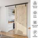 6FT/72'' Ceiling Mount Box Rail Barn Door Hardware Kit,Heavy Duty Aluminium Alloy Sliding Barn Door Track for Indoor/Outdoor,Max 330LBS Load for 1"-1.81" Thick Single Door (No Door)