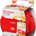 Sistema Easy Eggs Microwave Egg Cooker 270 ml Egg Poacher with Steam Release Vent BPA-Free Red 1 Count