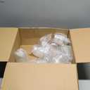 40 Pack Plastic Ribbed Glasses, 14Oz Origami Disposable Glasses Unbreakable Clear Plastic Cocktail Glasses Recyclable Shatterproof Reusable Cups (14oz 40pack)