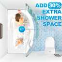 Curved Shower Curtain Rod For Bathroom 38-72 Inches, Adjustable Length, Curved Shower Rod, Metal Rods&Brackets, Round Shower Curtain Rods, Rotate Bracket For Large Shower Space, Need Drilling, Chrome