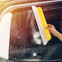 2 Pack 14 Inch Car Drying Squeegee Yellow Longer Silicone Water Squeegee Window Shower Blade Automotive Squeegees Flexible Auto T-bar Rubber Squeegees for Car Windshield Glass Bathroom Wash Tool