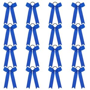 DEEKA Royal Blue 16 PCS Collegiate Style Cheer Bows - Handmade Bows for Girls Teens Softball Cheerleader Sports (5.5 x 9 Inch(Pack of 16))