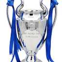Yiwoop 6in 2024 Champions Trophy Soccer Trophy Awards Cup Football Cup Fans Souvenir (No Engraving Champion Team Name）