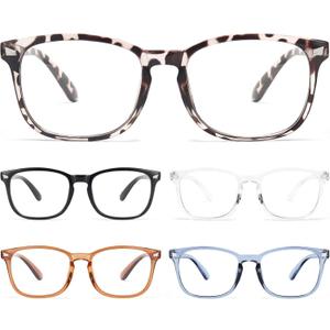 BLS BLUES Reading Glasses for Women for Home, Office & Driving - HD Clear Readers with Blue Light Blocking Protection (5 Pack Mix)