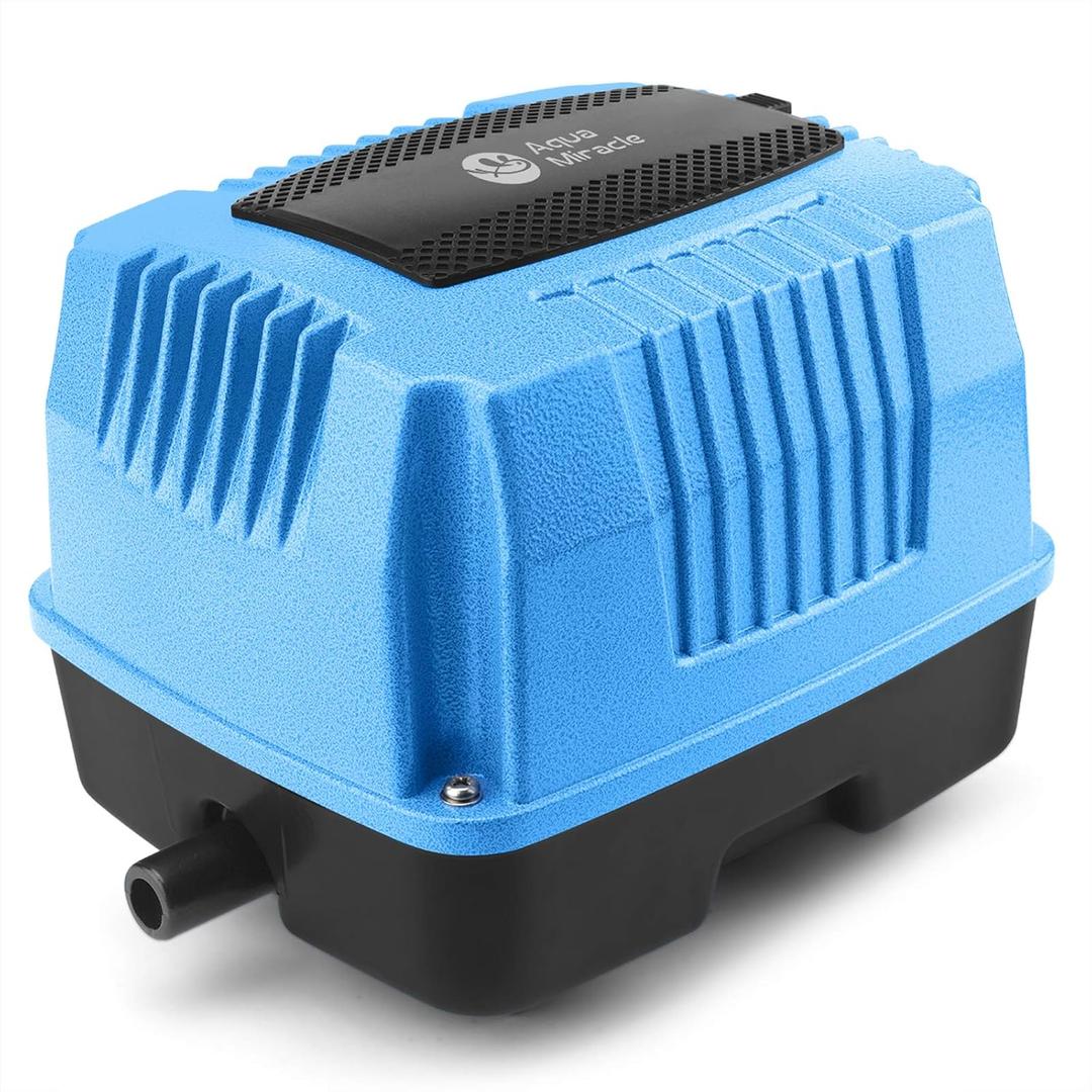 AquaMiracle Linear Air Pump AP-40/AP-60/AP-80/AP-160 for Pond Aeration, Septic, Hydroponic, 635/950/1350/2550GPH, Pond, Waste Treatment, Aquarium, Fish Farm, Seafood Restaurant