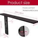 Hanging L Floating Shelf Bracket, Heavy Duty Steel Knee Wall Hidden Granite Countertop Support Floating Bracket Hardware for Cabinets, Granite, Dishwasher (2 Pack, 10 Inch)