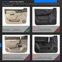 80995 Front Left Driver Side Armrest Repair Kit Fit for Chevy Silverado Suburban Tahoe Avalanche For GMC Sierra Yukon 2010-2014 Door Panel with Release Handle Above Armrest 27In - Tan - GM# 84127282