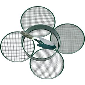 Garden Sieve, Soil Sieve with Interchangeable Mesh Sizes 3,6,9,12mm, Garden Riddle, Perfect Gardening Tool for Sifting Soil, Stones, and Compost