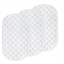 Diaper Changing Pad Liner Non-Slip, Waterproof Terry Mat Changing Pad Cover Liner, Quilted Absorbent Bassinet Liners Washable, 3 Pack 13"x 26" Reusable Portable Changing Table Pad White