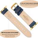 Leather Watch Bands Compatible with Apple Watch 49mm 46mm 45mm 44mm 42mm 41mm 40mm 38mm, Top Grain Leather Replacement Straps for iWatch Series 11 10 9 8 7 6 5 4 3 2 1 SE3/2/1 Ultra3/2/1