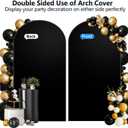 Hemmotop 6 ft Black Arch Cover (No Arch Backdrop Stand), 2-Sided Spandex Arch Covers Stretchy Backdrop, for Wedding, Baby Shower, Birthday Party Decoration