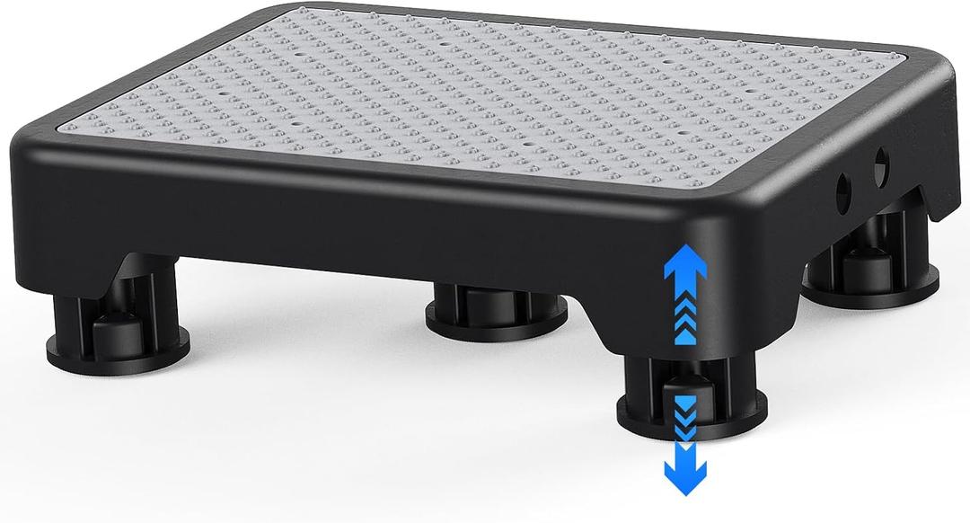 SPACELEAD Mobility Step Stool for Adults & Seniors, Anti-Slip Bathroom Step Stool, Portable Stair Assist Indoor/Outdoor, Platform Step for Kitchen, Office, and Bedroom, 600lbs Capacity, Black-Gray