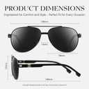 Polarized Aviator Sunglasses for Men Women - Fashion Shades Retro Sun Glasses Driving Fishing Golf UV Protection