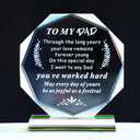 Dad Gifts From Daughter Desktop Decor - Meaningful Birthday, Christmas, Valentines, Thanksgiving, Retirement Present for Father, Step Bonus Dad Daddy Papa Keepsake Plaque for Desk Decor