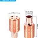 PATIKIL Copper Refrigerant Distributor, 2 Pack 1/8 x 1/2 Inch 4 Hole Joints Refrigerant Splitter Diverter Liquid Separator for Air Conditioner External Unit