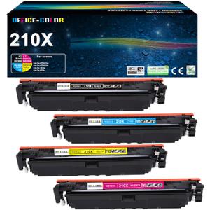 210X High-Yield Toner Cartridges Replacement for 210X 210 A Works with Color MFP 4301fdw 4301fdn Pro 4201dw 4201dn Printer Ink (Black Cyan Yellow Magenta 4 Pack)