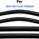 Window Visors Rain Guards for 2010-2017 GMC Terrain, Out-Channel Window Vent Wind Deflectors Visors Shades for 10 11 12 13 14 15 16 17 GMC Terrain