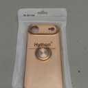 Hython for iPhone Air Case with Ring Stand, 360 Rotatable Ring Holder Magnetic Kickstand, Plating Rose Gold Edge Soft Cover Protective Phone Case for iPhone Air 6.5", Pink