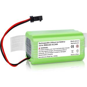 3.0Ah 14.4V Replacement Battery for Eufy RoboVac Li-ion Compatible with Eufy RoboVac 11S, 11S Plus, 11S MAX, 12, 15C, 15C MAX, 30, 30C MAX, Ecovacs Deebot N79S, DN622, G10 Hybrid,Vacuum Cleaner(Green)