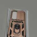 Taisairu for Samsung Galaxy S24/Samsung Galaxy S25 Case with Screen Protector & Slide Camera Lens Cover, Built-in Ring Stand Protective Phone Case for Samsung S25 Case/Samsung S24 Case (Rose Gold)